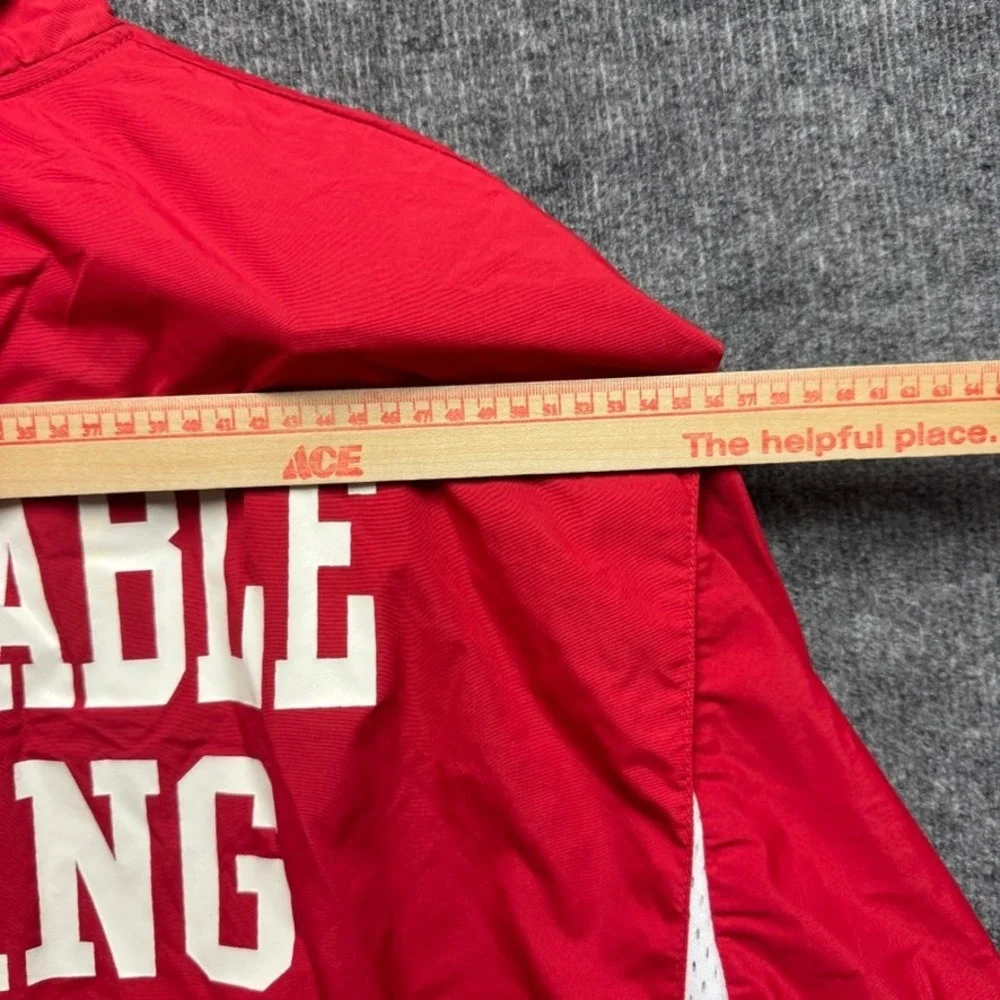 Boathouse Sports Mens Large Red Rowing Jacket Quarter Zip Pullover Made in USA